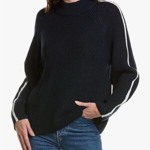 Velvet Teagan Sweater in Navy and Cream